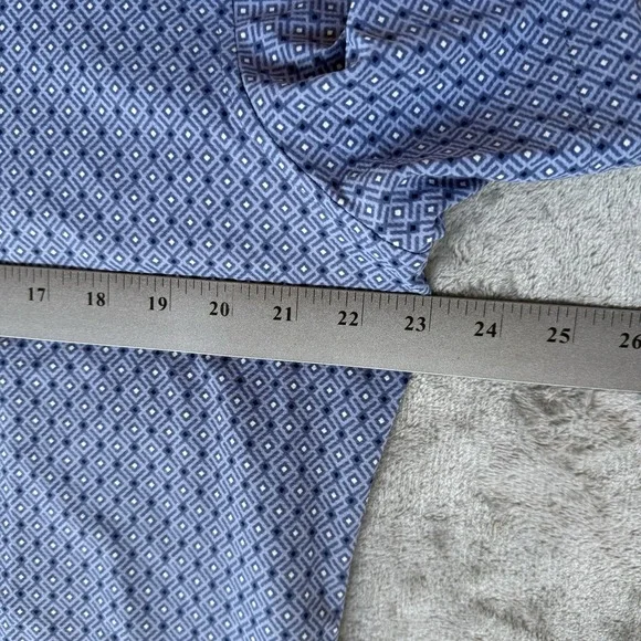 INFINITY MEN 'S LINEAR FLEX SHORT SLEEVE SHIRT, BLUE SIZE Lg - Picture 3 of 7